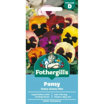 D Pansy Swiss Giants Mix