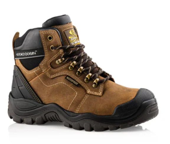 BSH009 Buckshot Lace Boot - Dark Brown UK 7