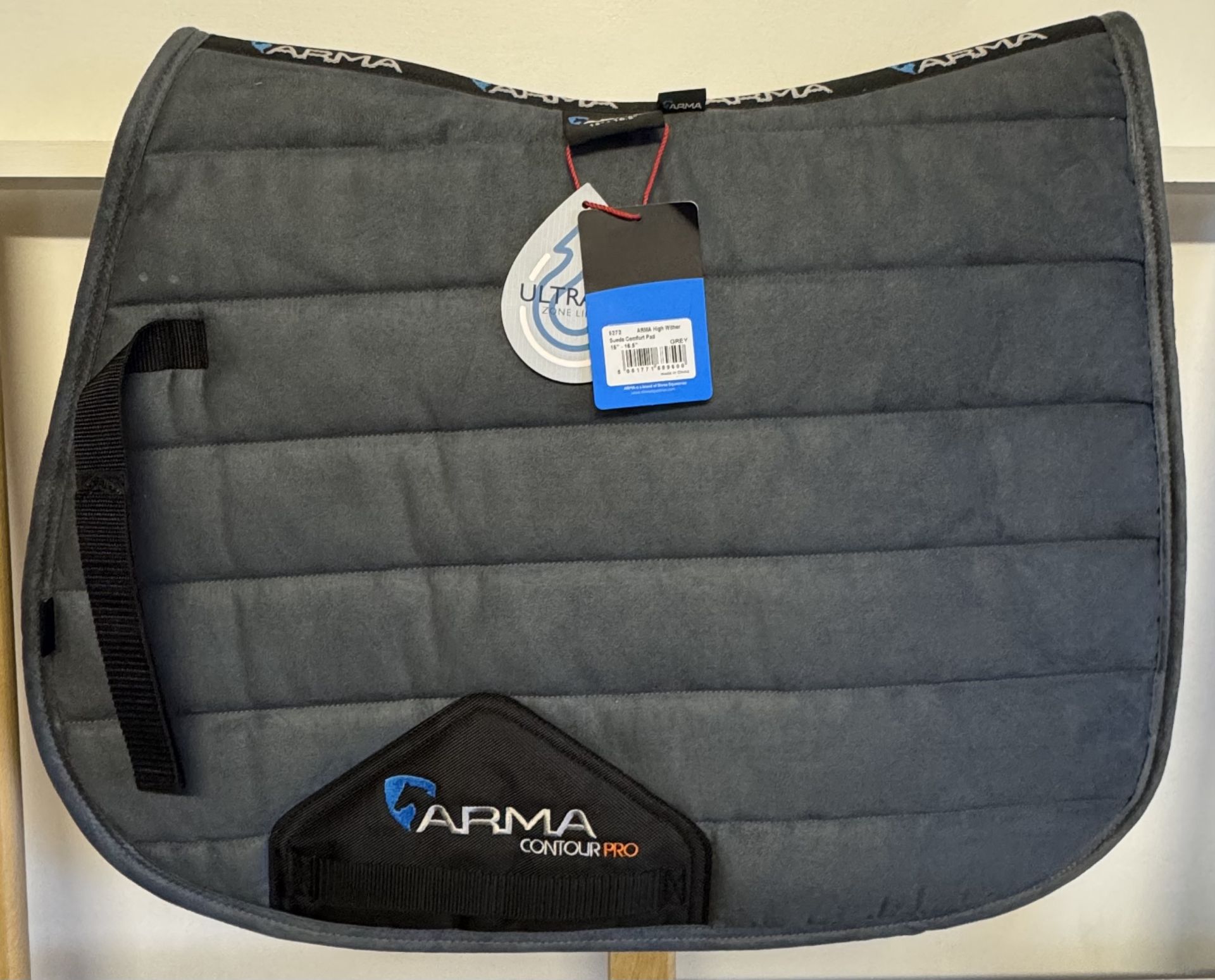 Arma High Wither Suede Comfort Pad 15-16.5" Grey