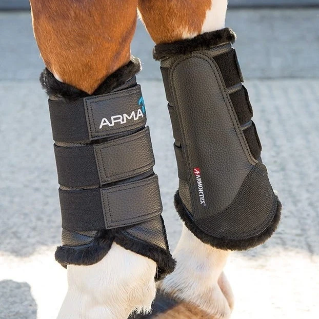 ARMA SupaFleece Brushing Boots Black Cob