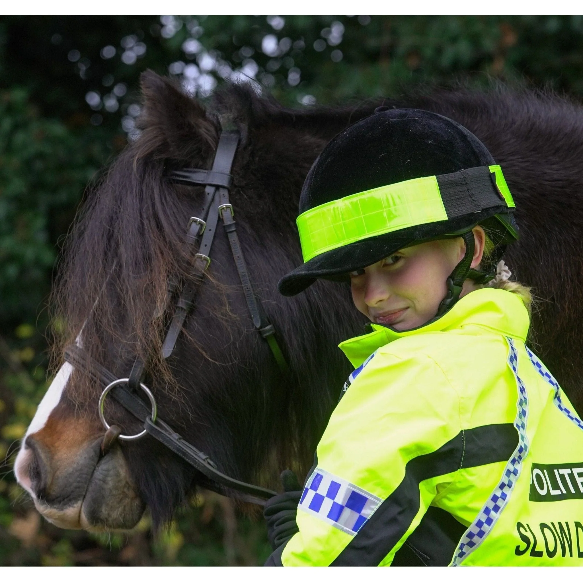 Equisafety Reflective Hi-Viz Yellow Hatband