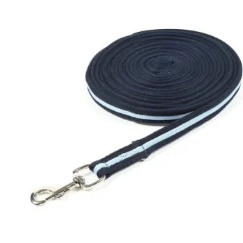 Shires Cushion Web Lunge Line Navy / Cambridge Blue