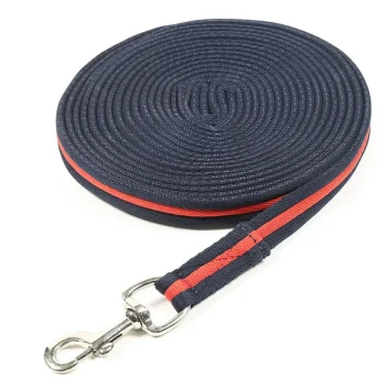 Shires Cushion Web Lunge Line Navy / Red