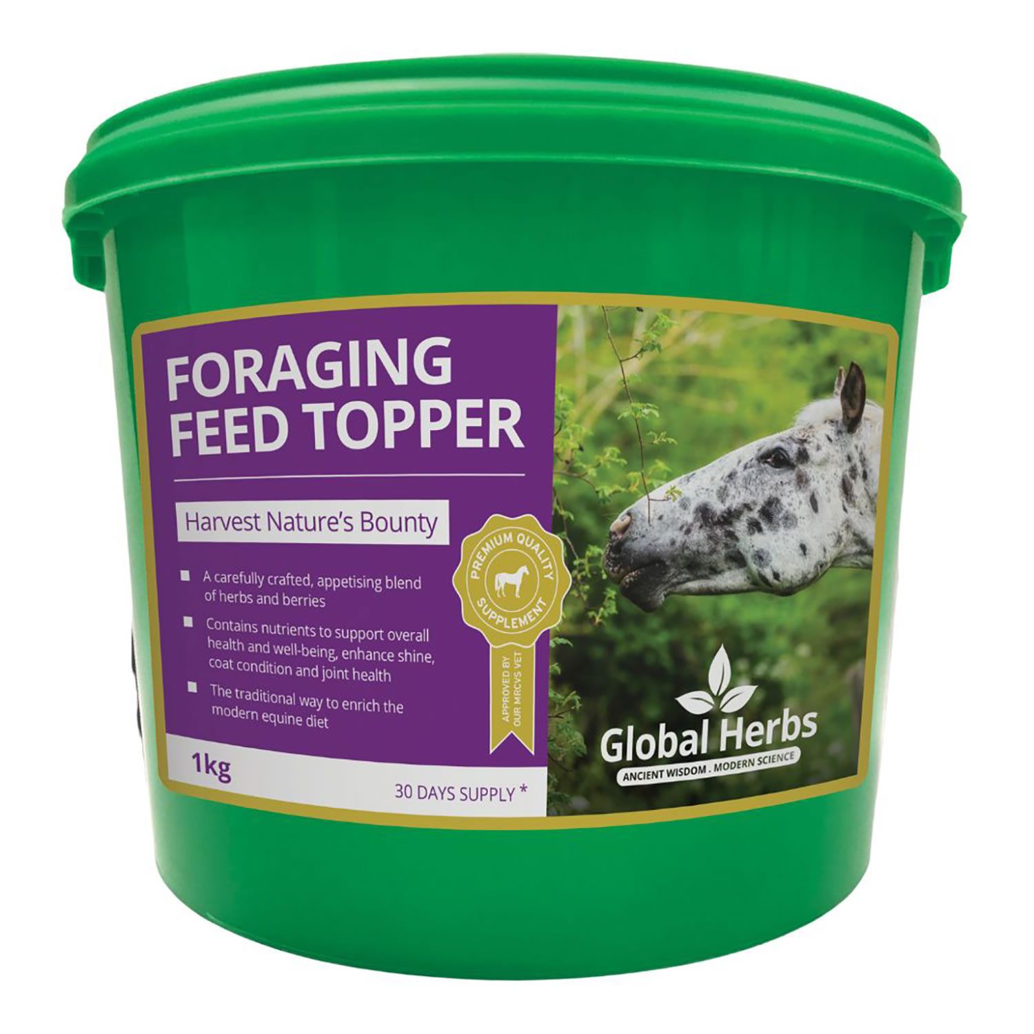Global Herbs Foraging Feed Topper 1kg tub