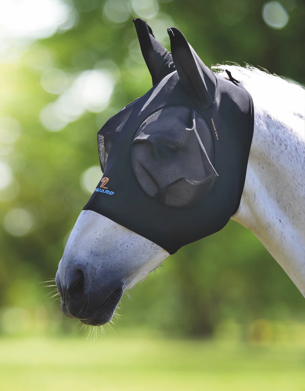 FlyGuard Pro Stretch Fly Mask with Ears - Pony Jet Black