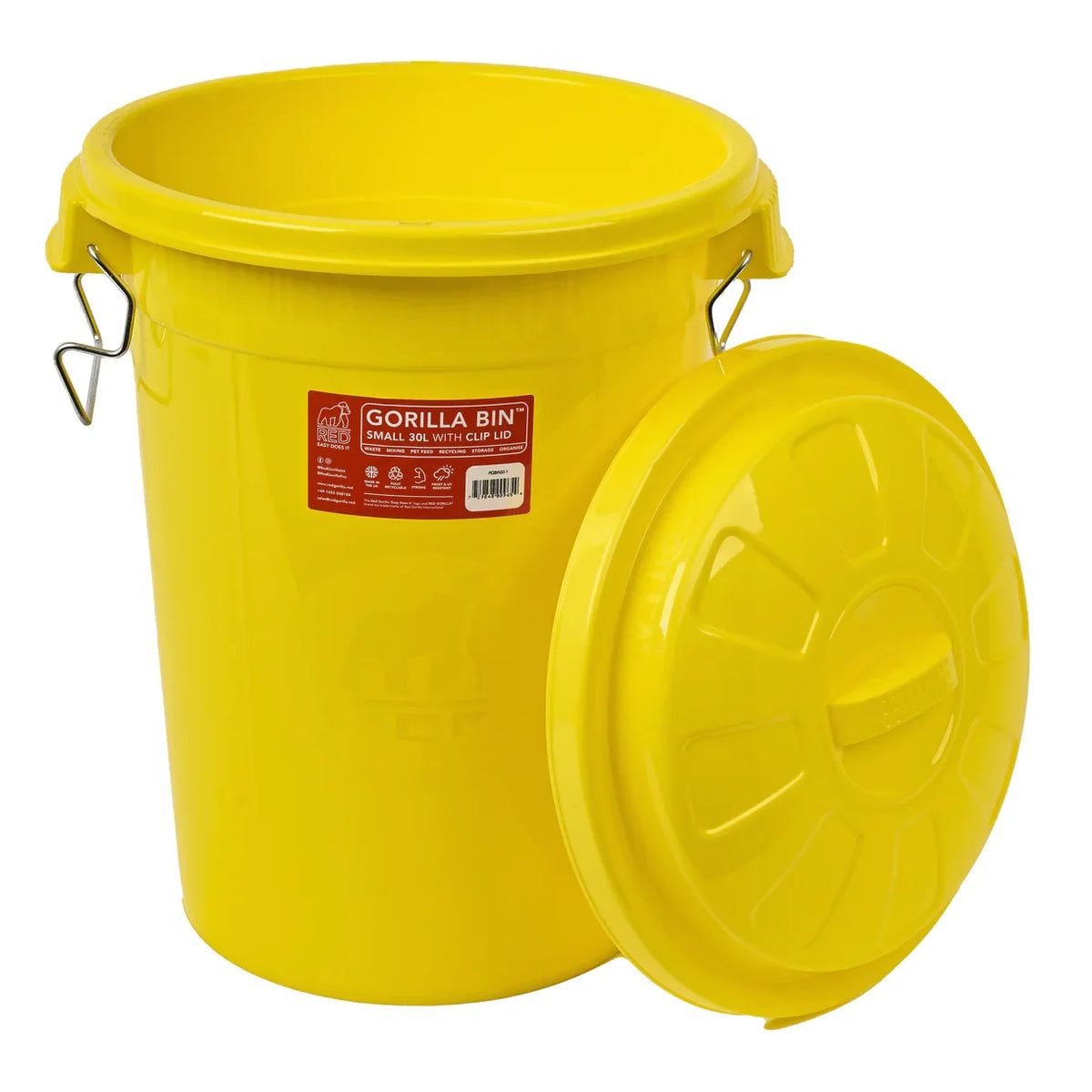 Red Gorilla 30L Bin+Lid Yellow