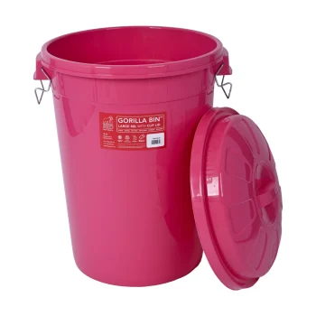 Red Gorilla 80L Bin+Lid Pink