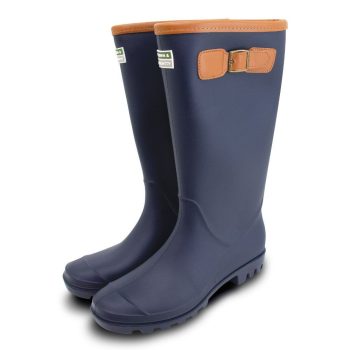 Town & Country Fleece-Lined Burford Wellington Boots Navy UK9