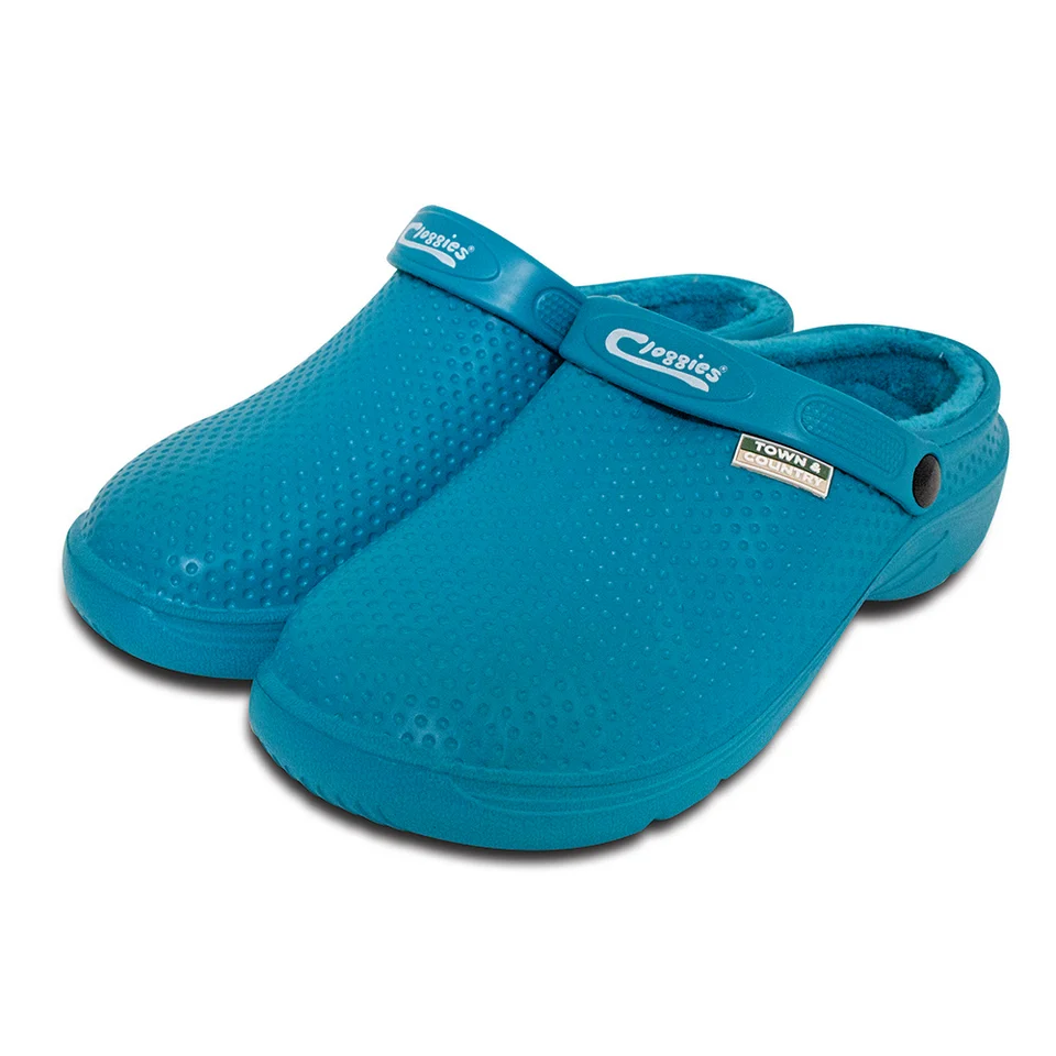 Town & Country Fleecy Cloggies© Teal UK8