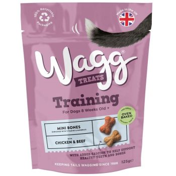 Wagg Training Chicken & Beef Mini Bone Treats 125g