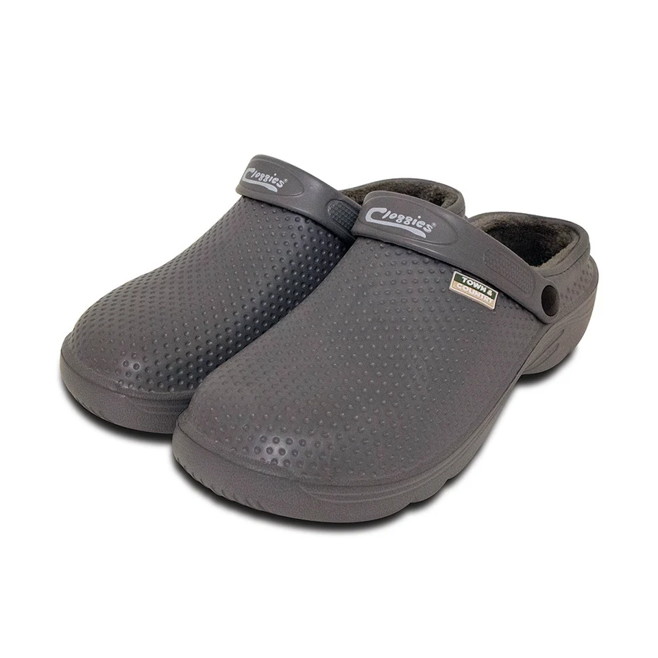 Town & Country Fleecy Cloggies© Charcoal UK4