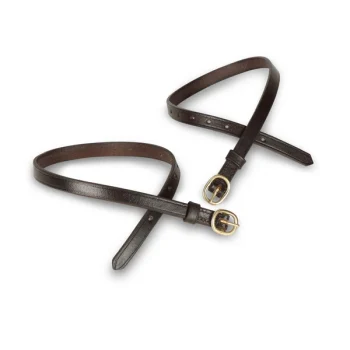 Shires Velociti Leather Spur Straps Child Havana
