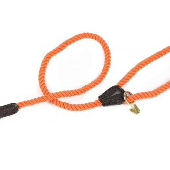 Digby & Fox Chunky Rope Dog Lead - Orange