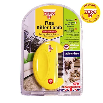 Zero In Flea Killer Comb - Electric Flea & Tick Comb for Use on Cats and Dogs