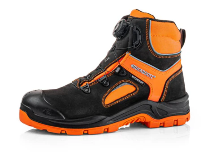 BVIZ7 Black Hi-Viz Orange BuckBoot UK9
