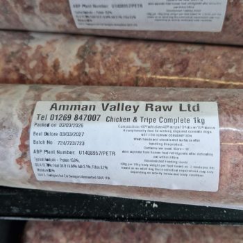 Amman Valley Ltd Frozen Raw Chicken & Tripe Complete 1kg