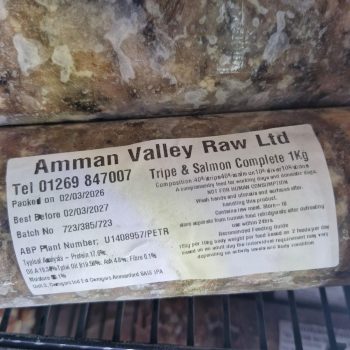 Amman Valley Ltd Frozen Raw Tripe & Salmon 1kg