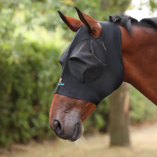 Shires FlyGuard Pro Stretch Fly Mask with Ear Holes - Small Pony Jet