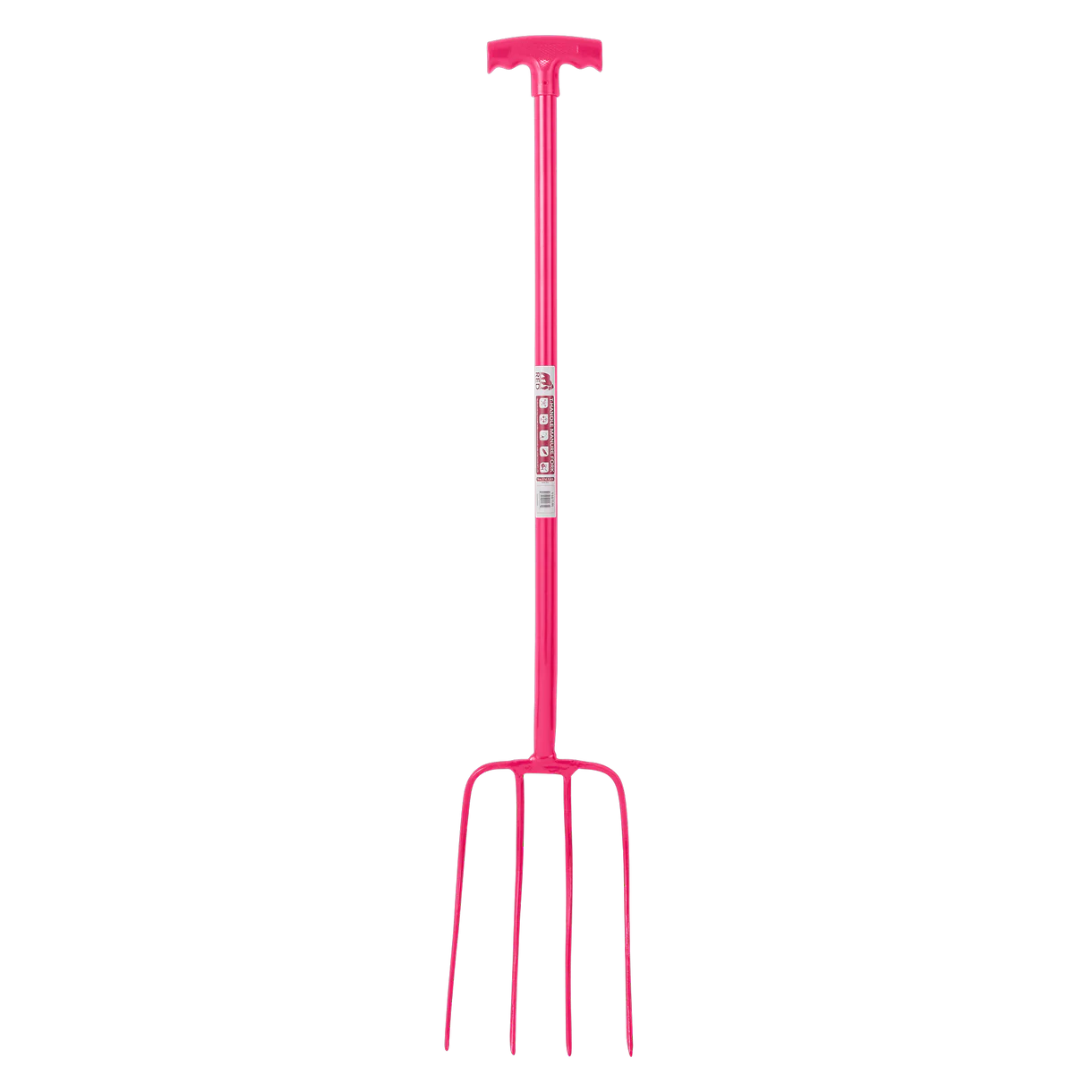Red Gorilla Manure Fork T Handle Pink