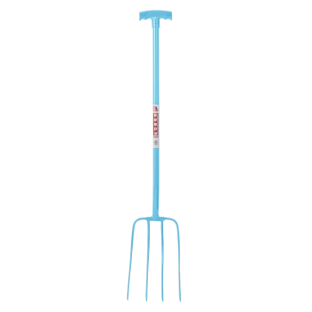 Red Gorilla Manure Fork T Handle Sky Blue